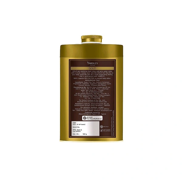 YARDLEY LONDON GOLD TALC - 100g