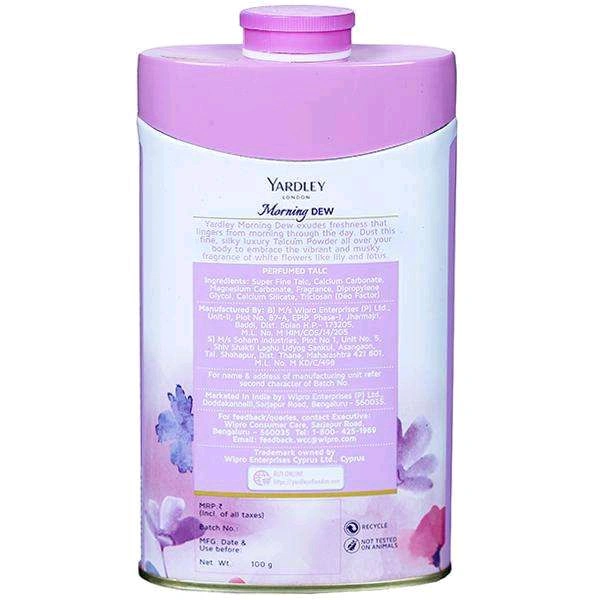 YARDLEY LONDON Morning Dew Perfumed Talc  - 100g