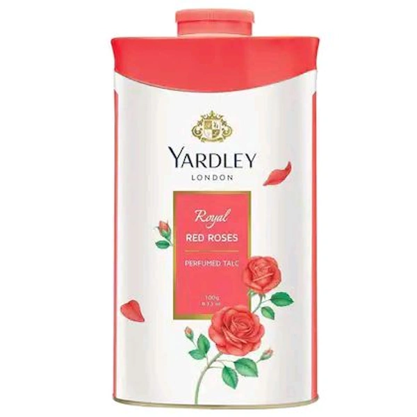 YARDLEY LONDON ROYAL RED ROSES TALCUM POWDER - 100g