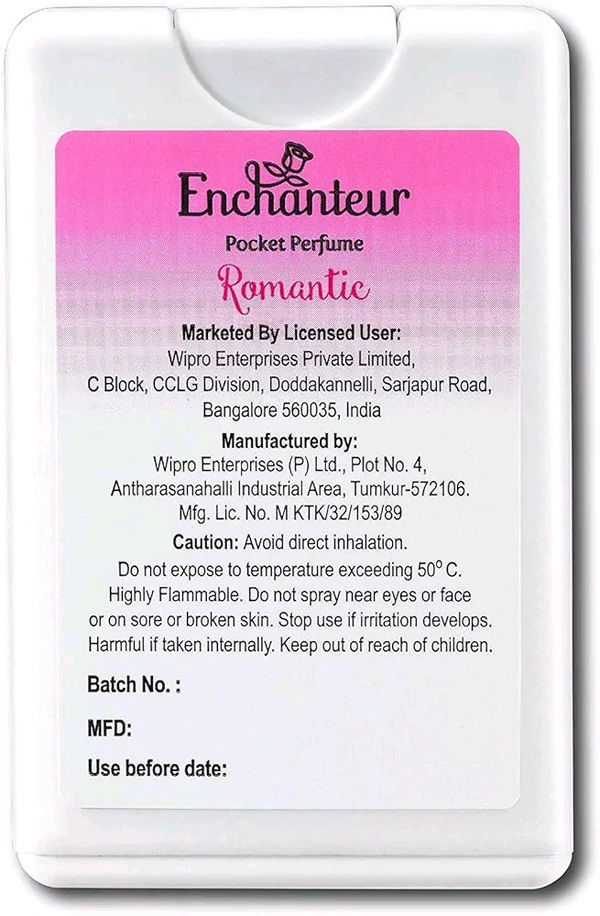 ENHANTEUR  ROMANTIC POCKET PERFUME 50%off - 18ml