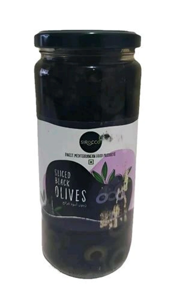 Sirocco Black Slice Olives - 450 G