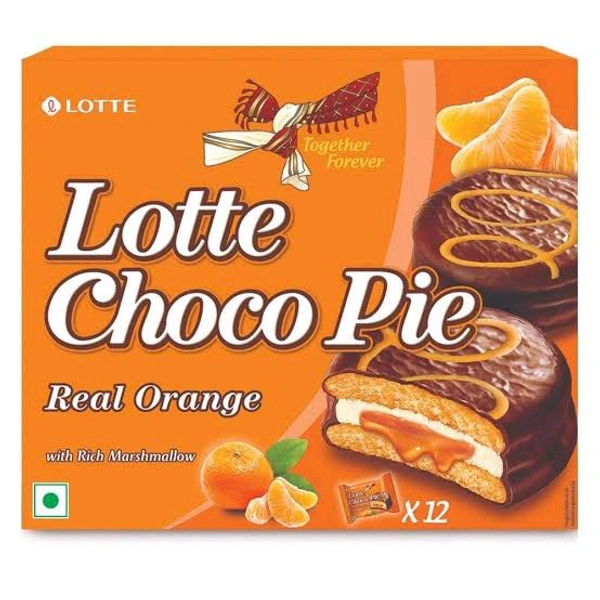 Lotte Orange Pie  - 12 Pcs