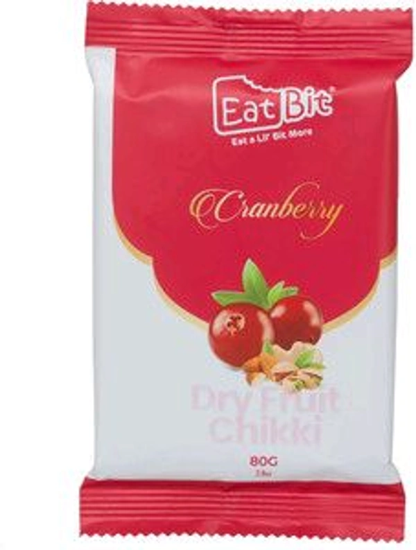 Eat Bite Cranberry Chikki - 80 G