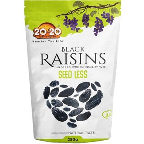20-20 Black Raisins - 250 G