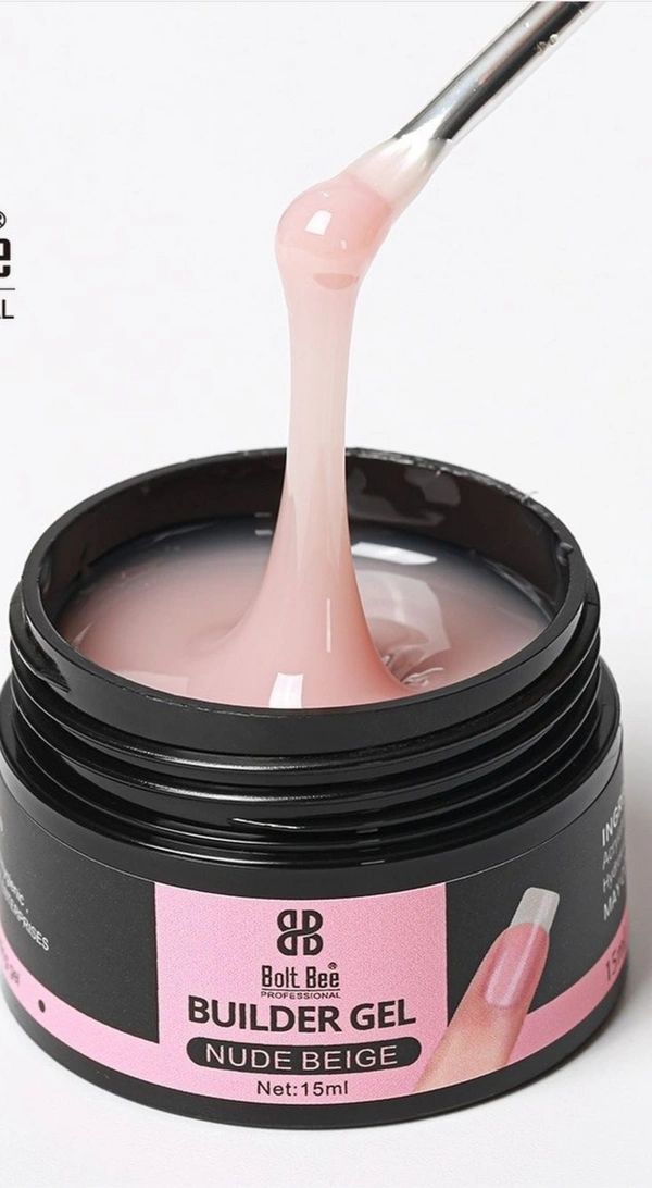 Bolt Bee Builder Gel - 15ml, Nude Beige