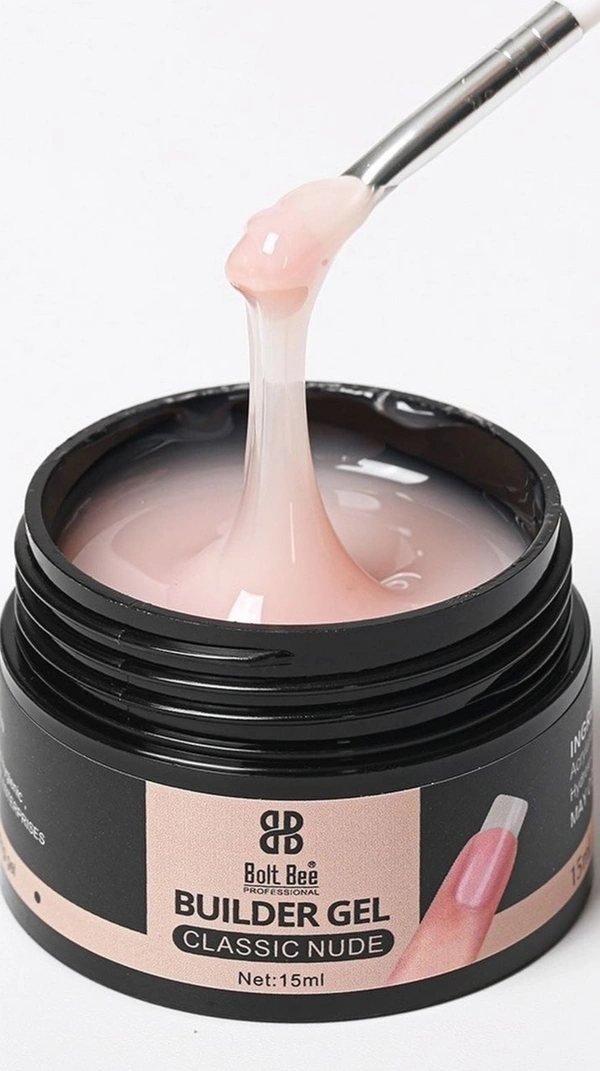 Bolt Bee Builder Gel - 15ml, Classic Nude