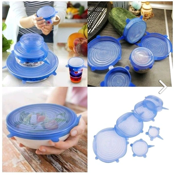 6 Pcs Silicon Lids Set (Imported)