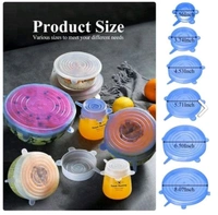 6 Pcs Silicon Lids Set (Imported)