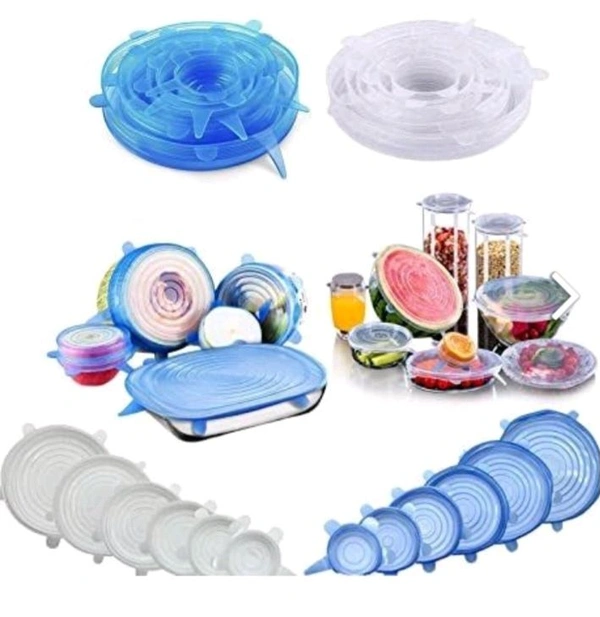 6 Pcs Silicon Lids Set (Imported)