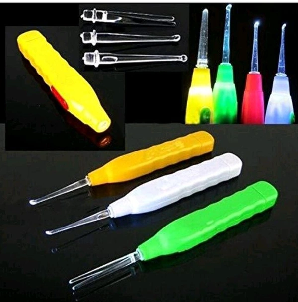 LED Flashlight Earpick with Tweezer