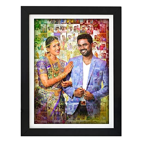 Anniversary mosaic photo frame 1.5 inch|Wedding gifts| - 20" X30" (1.5" Frame)