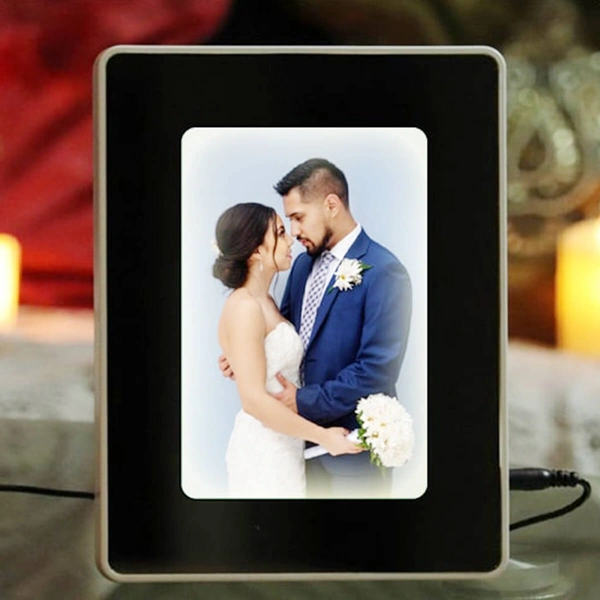 Magic Mirror Rectangular 2 in 1 Photo Frame ( White )