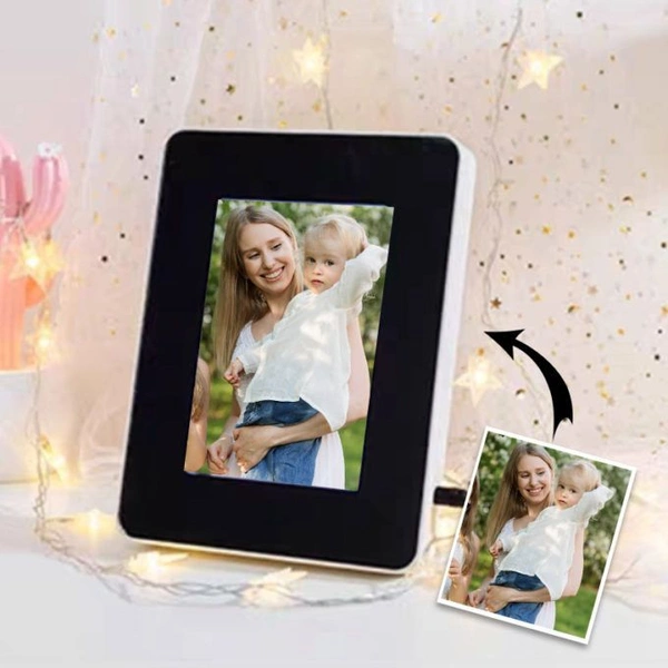 Magic Mirror Rectangular 2 in 1 Photo Frame ( White )