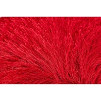  Fur Red Pillow/Cushion for Valentine Day and Personalized Gifts (Fur Heart Shape Cushion with Free 1 Key Chain) - Red