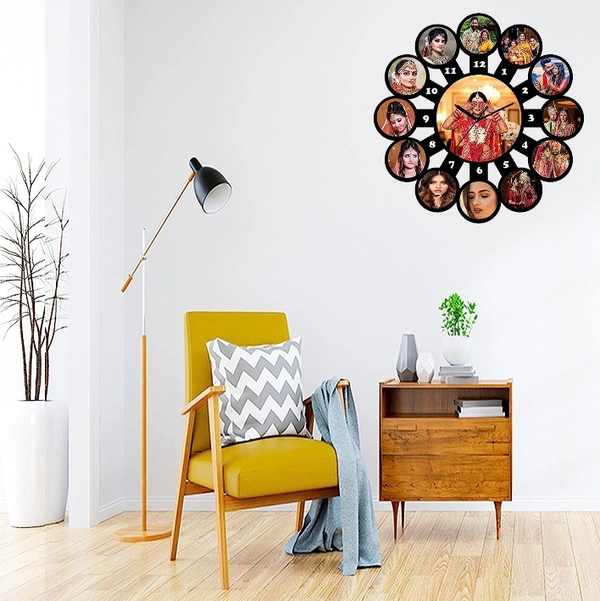 13 Photos Clock Cutout - 16x16 Inch