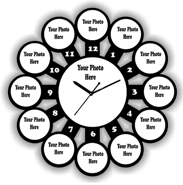 13 Photos Clock Cutout - 16x16 Inch