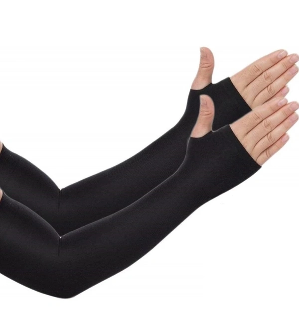 Loopa Cotton Arm Sleeve For Man & Woman (Free / Black) 