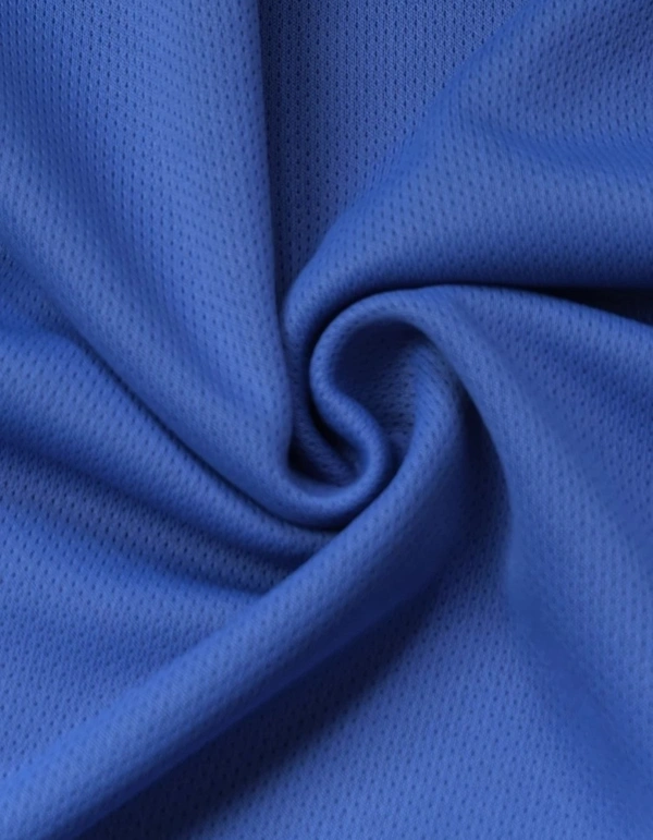 Men Color Block Polo Neck Blue T-Shirt - Xl