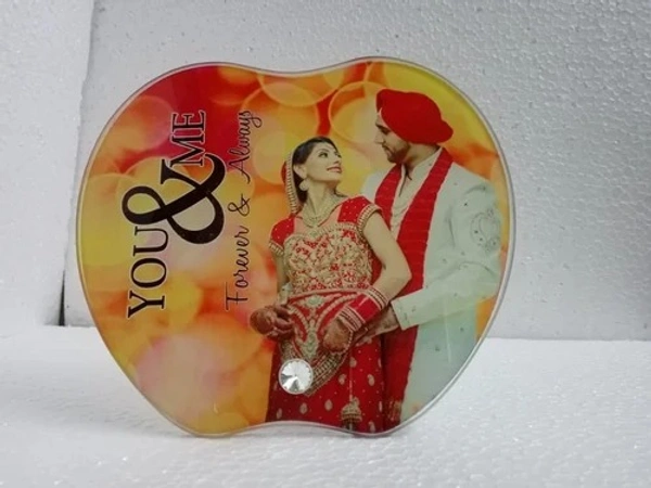 Glass Photo Frame Apple Shape BL 39