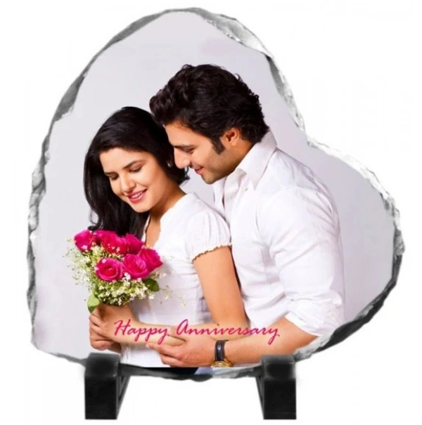 Stone Photo Frame Heart