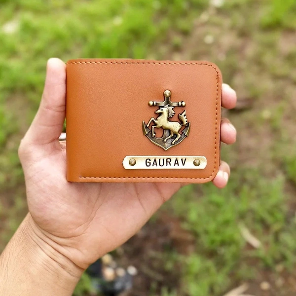 Personalized Men's Wallet - Brown
