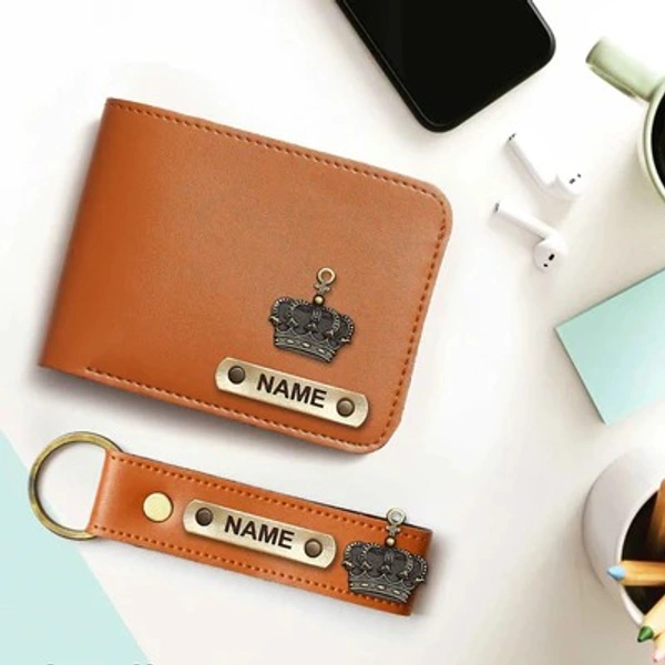 Personalized Men's Wallet - Brown