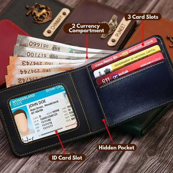 Personalized Men's Wallet - Black