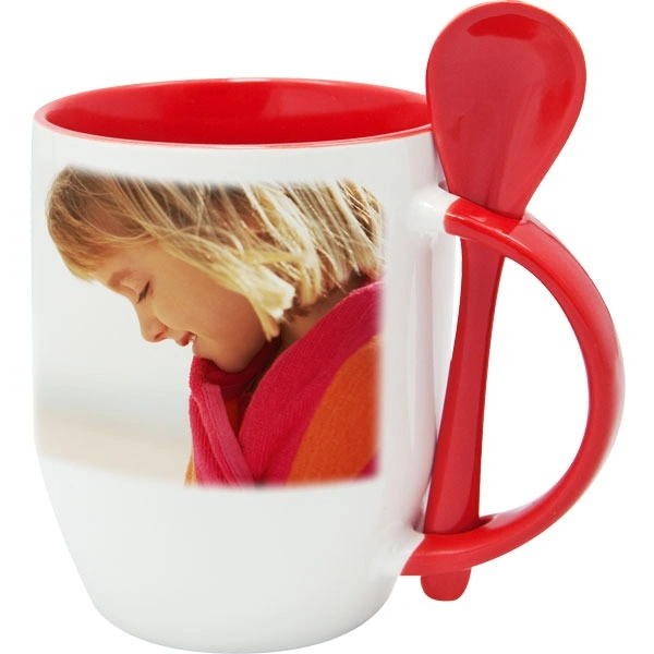 Personalised  Spoon Mug - Red