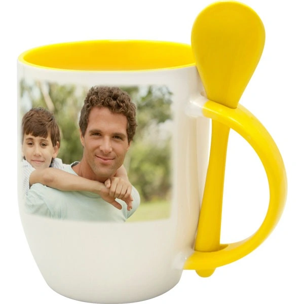 Personalised  Spoon Mug - Yellow