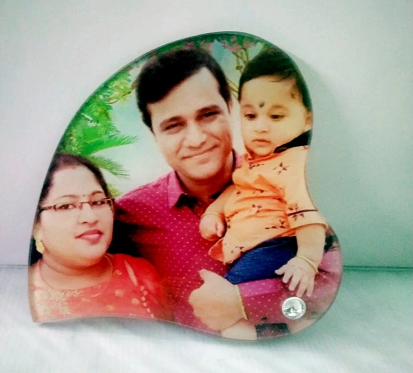 Glass Photo Frame Heart Shape BL 20b