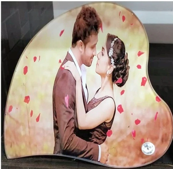 Glass Photo Frame Heart Shape BL 20b