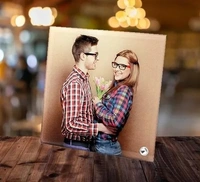 Glass Photo Frame Square BL 25