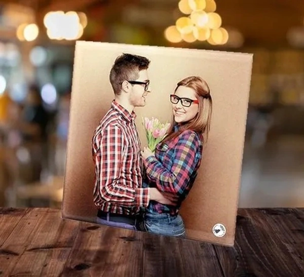Glass Photo Frame Square BL 25