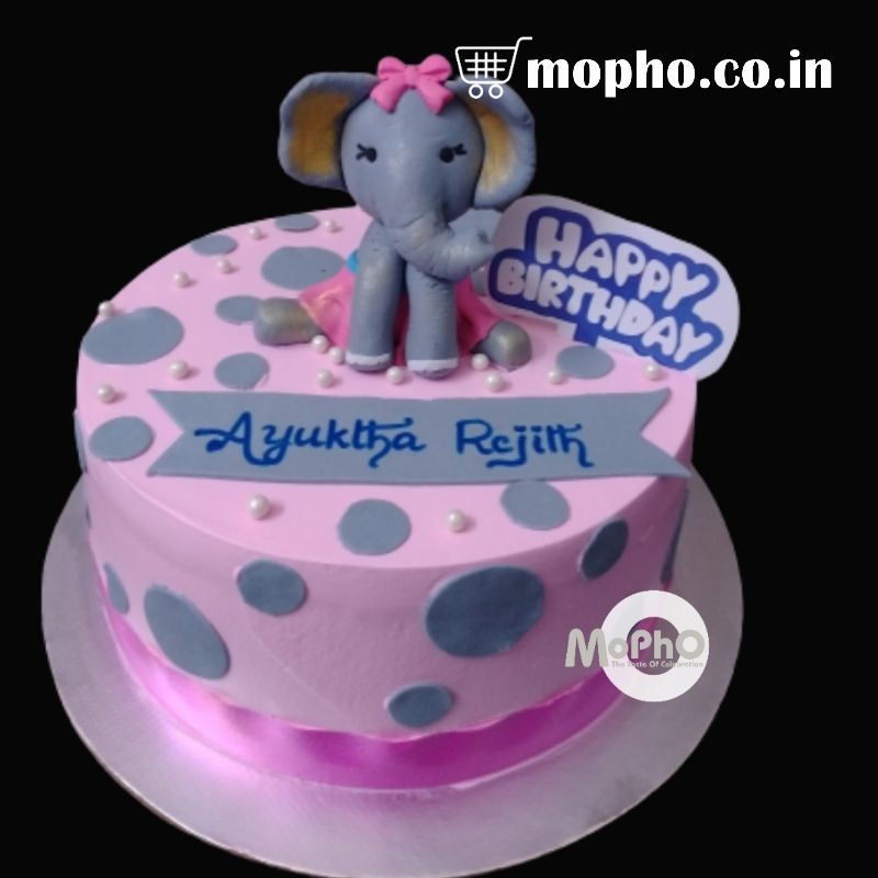 Order Baby Elephant Theme Cake | Yummycake