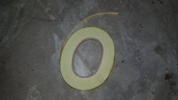 Cycle Rim Sticker  - 25 foot, neon green