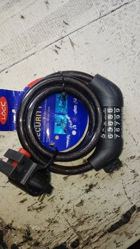 5 Digit Cycle Lock - Black, 1 Meter