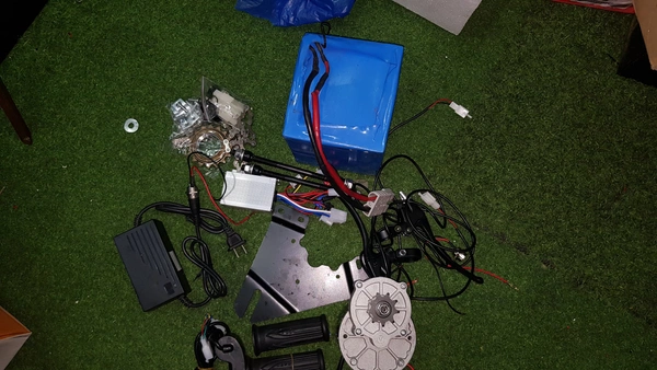 24v/250 Watt Cycle Side Motor Conversion Kit With 24v Lithium ion BATTERY  - Blake, Normal
