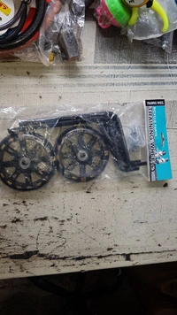 Kids Cycle Supporting Wheel  - Black, NORMAL