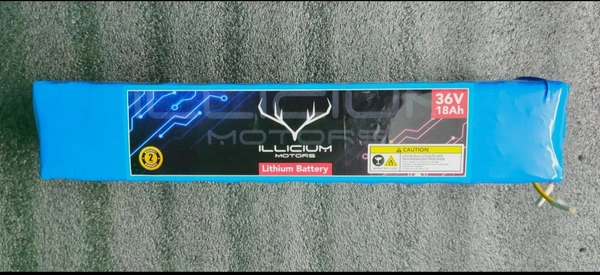 36v 18ah Lithium Phosphate BATTERY  - Blue, 385mmLength 115mmwid 75mmHeight