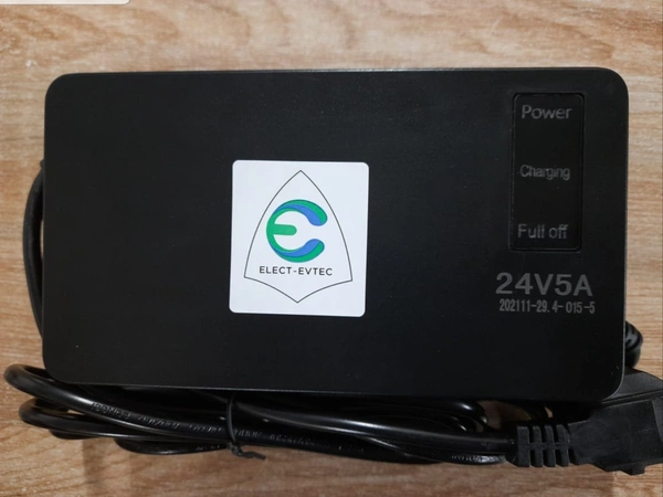 24v 5amp Lithium BATTERY Charger  - Black, NORMAL