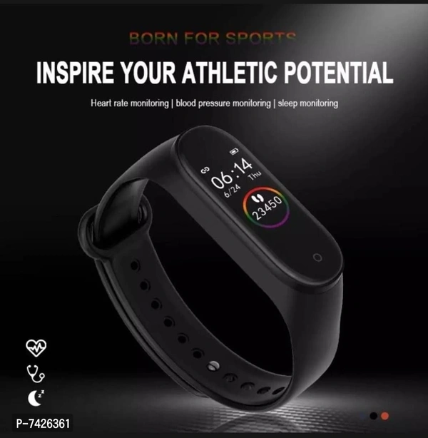 M4 Brand Intelligence Bluetooth Wrist Smartwatch Band - Black