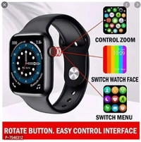 T55 Best Smart Watch T55+ Series 7 Smart watch with Bluetooth Calling, Extra Straps, Heart Rate Monitor,Fitness Tracker,Multiple Faces 50+,Full Touch Display - Black, Size 44*38*8mm