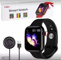 T55 Best Smart Watch T55+ Series 7 Smart watch with Bluetooth Calling, Extra Straps, Heart Rate Monitor,Fitness Tracker,Multiple Faces 50+,Full Touch Display - Black, Size 44*38*8mm