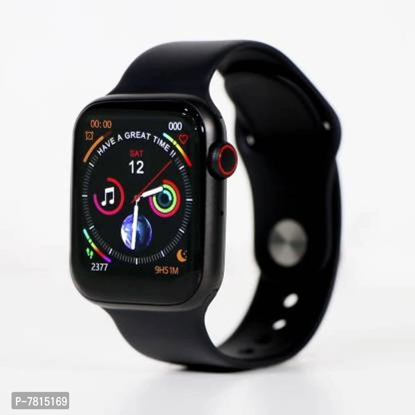 Bluetooth Call Heart Rate Function Smartwatch - Black