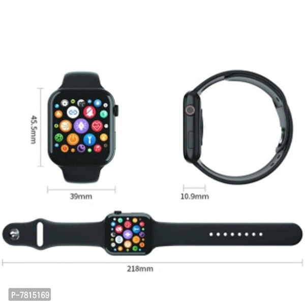 Bluetooth Call Heart Rate Function Smartwatch - Black