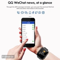 Wireless D20 Smartwatch With Blood Pressure Tracking Heart Rate Sensors - Black