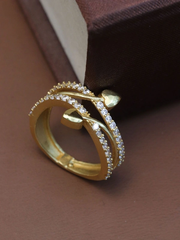 Golden colour Alloy Ring  - Golden