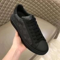 Louis vuitton black leather shoes - 42uk8