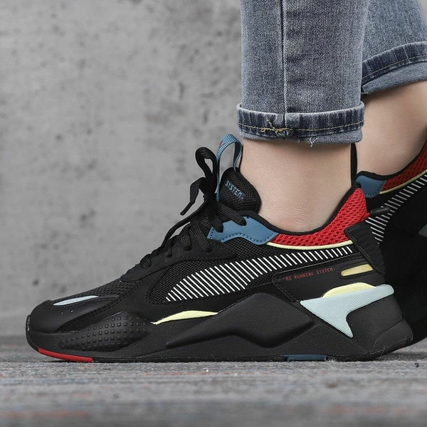 puma rs-x black red shoes - 42uk8