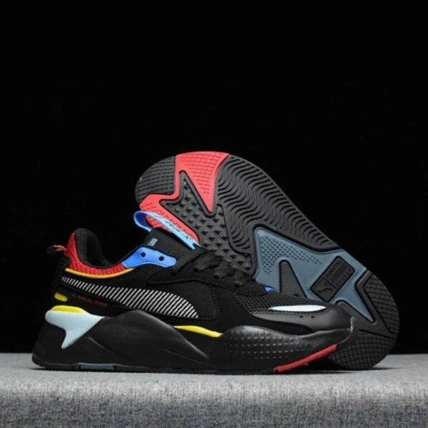 puma rs-x black red shoes - 42uk8